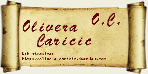Olivera Caričić vizit kartica